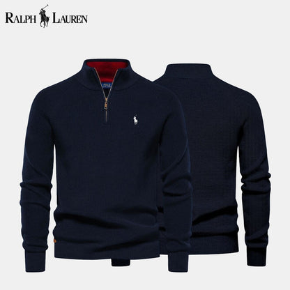 RL Zip Cable Sweater